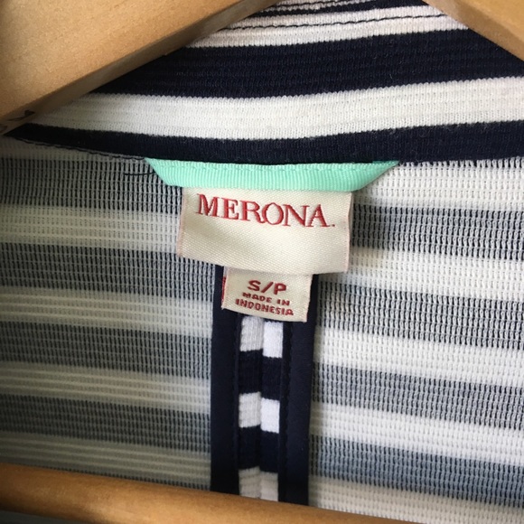 Navy and white striped blazer - Picture 2 of 4